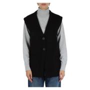 Oversized Ullblanding V-hals Vest