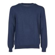 Blå Ull Crewneck Sweater Aw24