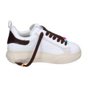 Vintage Skinn Sneakers for Kvinner