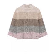 Cable Knit Sweater i Sandstone