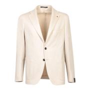 Hvit Cashmere Blazer Elegant Stil