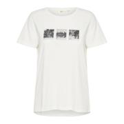 Grafisk Print T-skjorte Cambodia Pictures White