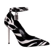 Animalier Print Velvet Heels