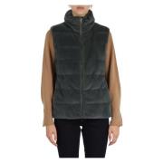 Ecopelliccia og nylon quiltet vest