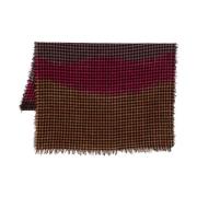 Strikket Houndstooth Skjerf med Frynsekant