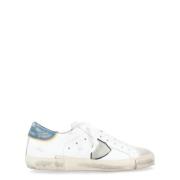 Vintage Blanc Bleu Lave Top Sneakers