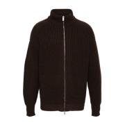 Kaffebrun Fiskerstrikk Cardigan