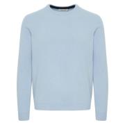 Placid Blue Crew Neck Strikket Genser