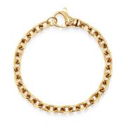 Men's Gold 6mm Cable Chain Bracelet