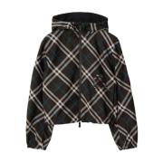 Reversible Check Print Hooded Jacket