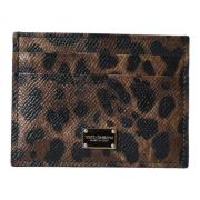 Leopard Logo Plaque Dame Kortholder Lommebok