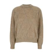 Argyle Pull Sweaters Beige