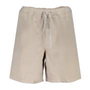 Beige Bermuda Shorts med elastisk midje