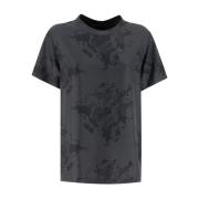 Silke Twill Crew-Neck T-skjorte med Fabula Vitae Print