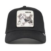 Svart Bestie Hund Baseball Cap