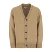 Beige Oversize Ullblanding Cardigan