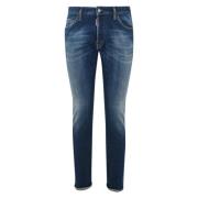 Blå Denim Stretch Slim Fit Bukser