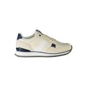 Hvit Polyester Sneaker med Kontrastdetaljer