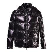 Down jacket in black nylon