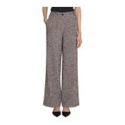 Emi Herringbone Wide Leg Bukser