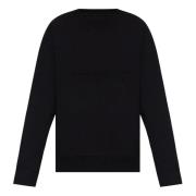 Svart Crewneck Sweatshirt med Frontlogo