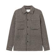 Houndstooth Overshirt i Desert Sand/Black