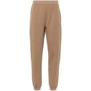 Beige Bomullsblanding Jersey Sweatpants