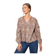 Paisley Bluse med Ballongermer