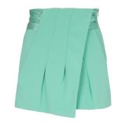 Satin Midjebånd Crepe Draperte Shorts