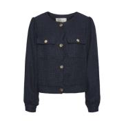 Navy Blazer Jakke for Kvinner