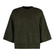 Paljett Ull Crew-Neck Sweater