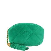 Pre-owned Suede clutches