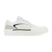 Canvas og Skinn Plimsoll Sneakers