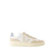 Hvite Skinn Sneakers - V-90 Stil