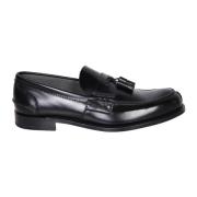 Svarte Skinnloafers Elegant Tassel