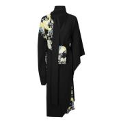 Silk Print Kimono Kjole Sko