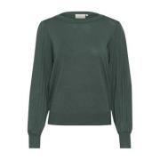 Strikket Pullover i Viskose Nylon Blanding