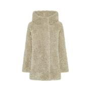 Elegant Sherpa Effekt Reversibel Jakke