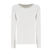 Lurex Crew Neck Strikket Skjorte