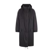 Svart Oversize Parka med PrimaLoft® Polstring