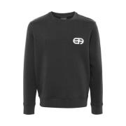 Logo Brodert Crew Neck Genser