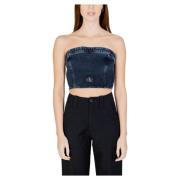 Stripete Denim Tube Top