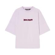 Lilla Oversized Logo T-skjorte Burgunder