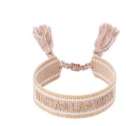 Woven Friendship Bracelet Hasta La Vista Sand W/Gold