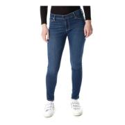 Ankel Skinny Fit Jeans med Fade og Moustache Detalj