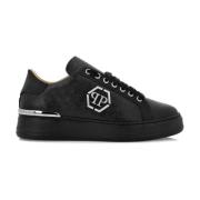 Monogram Low-Top Svarte Sneakers