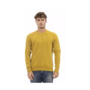 Elegant Gul Ull Crewneck Genser