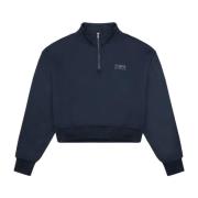 Stilig Half Zip Sweatshirt - Blå