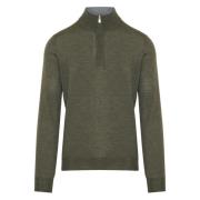 Ull Half-Zip Strikkeplagg, Italiensk Laget