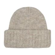 Fluffy Mohair Beanie - Lys Grå